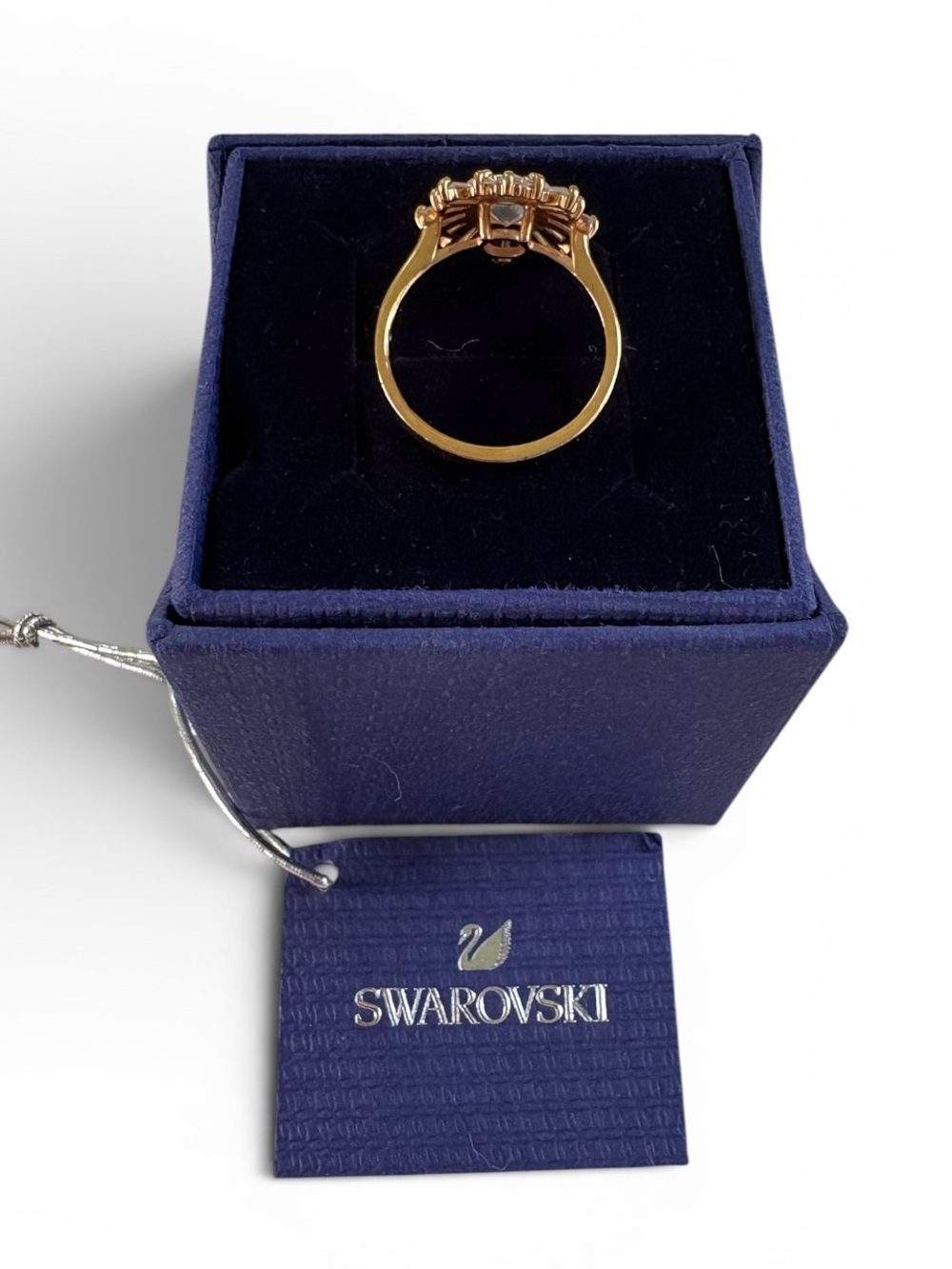 Swarovski Rose Gold and Pink Crystal Sunburst Ring - Picture 6 of 8